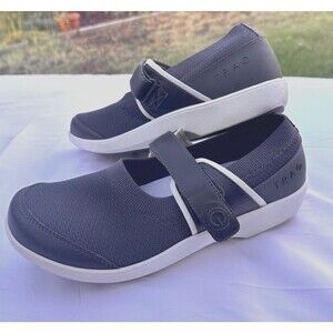 Womens 40 TRAQ Allegria Gray Mary Jane Comfort Walking Shoes Flats 9 M